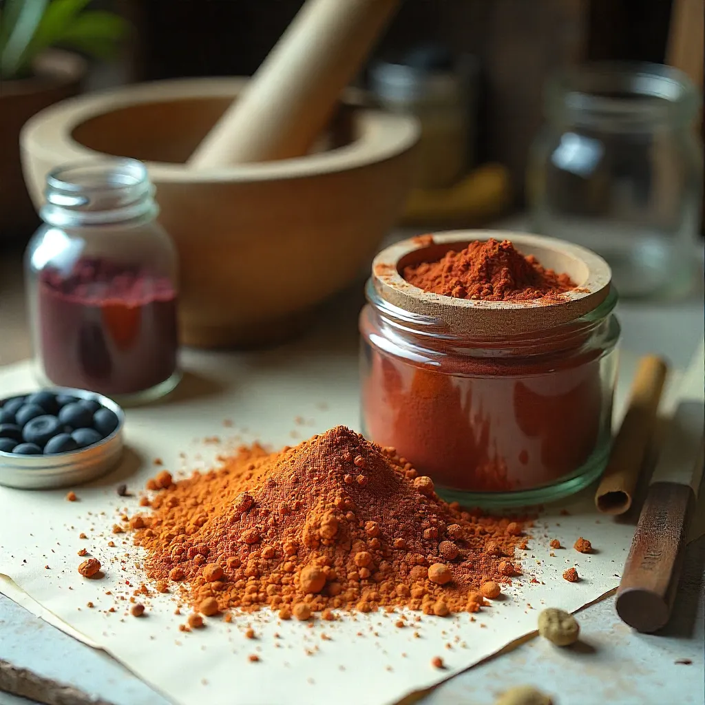 Handmade art supplies in glass jars